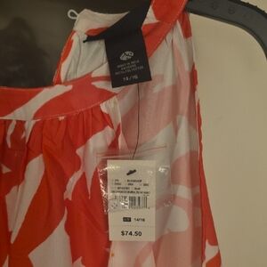 Ashley Stewart Red and White Maxi Dress